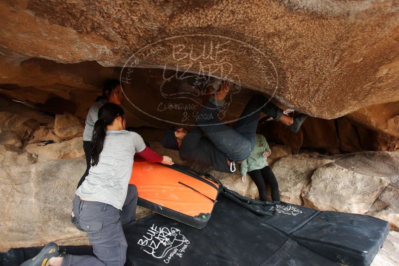 Bouldering in Hueco Tanks on 03/09/2019 with Blue Lizard Climbing and Yoga

Filename: SRM_20190309_1543290.jpg
Aperture: f/5.6
Shutter Speed: 1/250
Body: Canon EOS-1D Mark II
Lens: Canon EF 16-35mm f/2.8 L