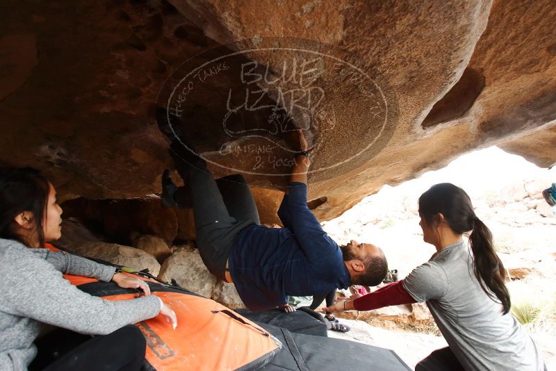 Bouldering in Hueco Tanks on 03/09/2019 with Blue Lizard Climbing and Yoga

Filename: SRM_20190309_1609450.jpg
Aperture: f/5.6
Shutter Speed: 1/160
Body: Canon EOS-1D Mark II
Lens: Canon EF 16-35mm f/2.8 L