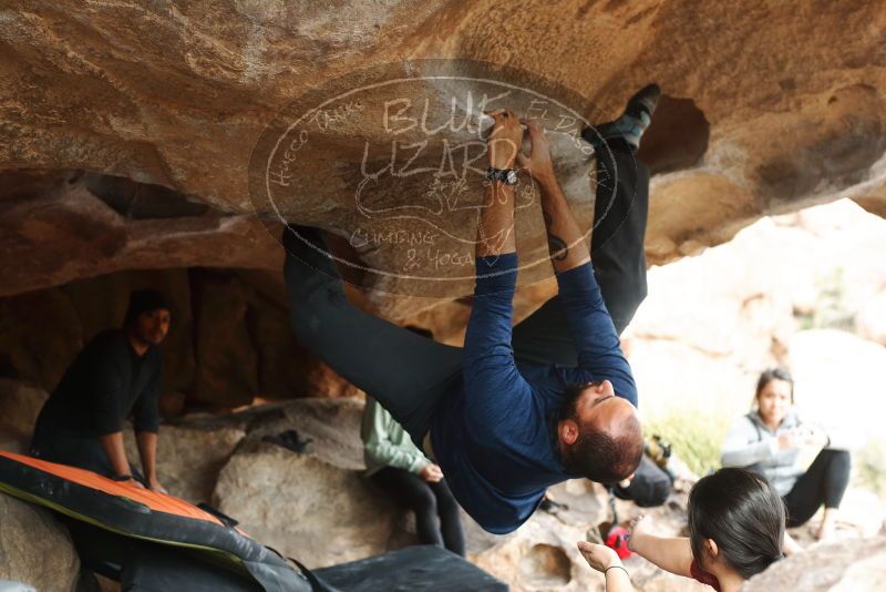 Bouldering in Hueco Tanks on 03/09/2019 with Blue Lizard Climbing and Yoga

Filename: SRM_20190309_1627420.jpg
Aperture: f/3.5
Shutter Speed: 1/250
Body: Canon EOS-1D Mark II
Lens: Canon EF 50mm f/1.8 II