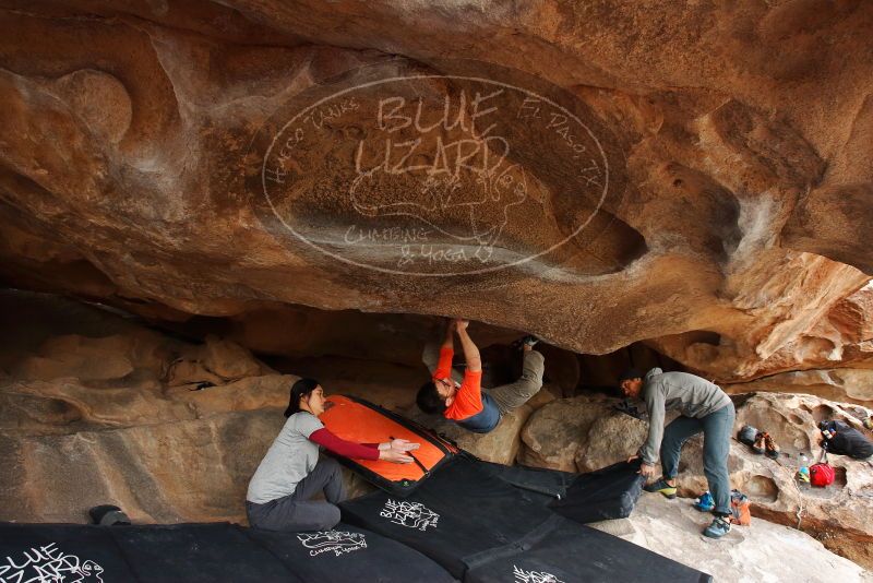 Bouldering in Hueco Tanks on 03/09/2019 with Blue Lizard Climbing and Yoga

Filename: SRM_20190309_1656330.jpg
Aperture: f/5.6
Shutter Speed: 1/250
Body: Canon EOS-1D Mark II
Lens: Canon EF 16-35mm f/2.8 L