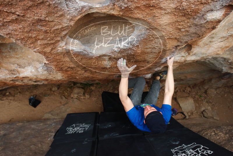 Bouldering in Hueco Tanks on 03/10/2019 with Blue Lizard Climbing and Yoga

Filename: SRM_20190310_1021370.jpg
Aperture: f/5.6
Shutter Speed: 1/250
Body: Canon EOS-1D Mark II
Lens: Canon EF 16-35mm f/2.8 L