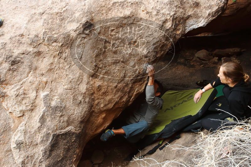 Bouldering in Hueco Tanks on 03/10/2019 with Blue Lizard Climbing and Yoga

Filename: SRM_20190310_1025210.jpg
Aperture: f/5.6
Shutter Speed: 1/200
Body: Canon EOS-1D Mark II
Lens: Canon EF 16-35mm f/2.8 L