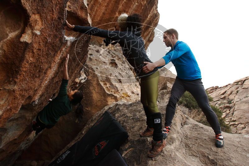 Bouldering in Hueco Tanks on 03/10/2019 with Blue Lizard Climbing and Yoga

Filename: SRM_20190310_1027320.jpg
Aperture: f/5.6
Shutter Speed: 1/800
Body: Canon EOS-1D Mark II
Lens: Canon EF 16-35mm f/2.8 L