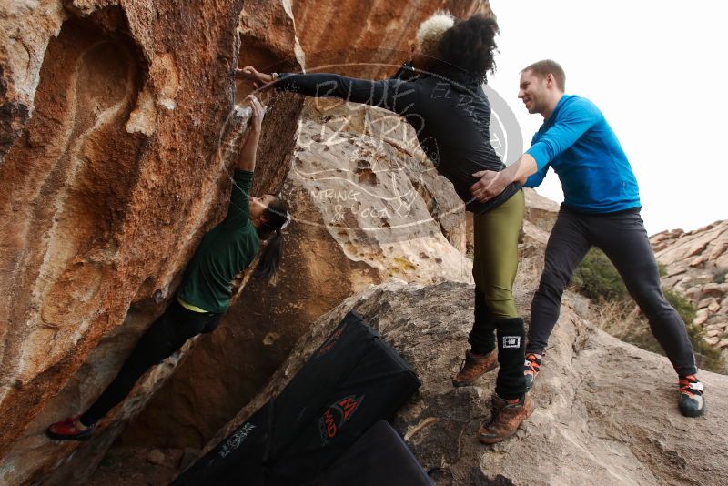 Bouldering in Hueco Tanks on 03/10/2019 with Blue Lizard Climbing and Yoga

Filename: SRM_20190310_1027470.jpg
Aperture: f/5.6
Shutter Speed: 1/400
Body: Canon EOS-1D Mark II
Lens: Canon EF 16-35mm f/2.8 L