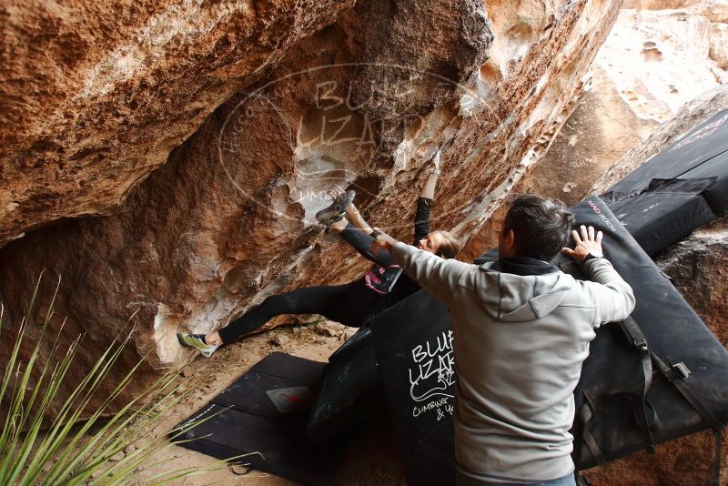 Bouldering in Hueco Tanks on 03/10/2019 with Blue Lizard Climbing and Yoga

Filename: SRM_20190310_1048551.jpg
Aperture: f/5.6
Shutter Speed: 1/100
Body: Canon EOS-1D Mark II
Lens: Canon EF 16-35mm f/2.8 L