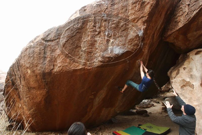 Bouldering in Hueco Tanks on 03/10/2019 with Blue Lizard Climbing and Yoga

Filename: SRM_20190310_1057080.jpg
Aperture: f/5.6
Shutter Speed: 1/200
Body: Canon EOS-1D Mark II
Lens: Canon EF 16-35mm f/2.8 L