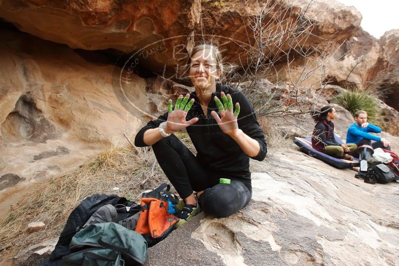 Bouldering in Hueco Tanks on 03/10/2019 with Blue Lizard Climbing and Yoga

Filename: SRM_20190310_1110100.jpg
Aperture: f/5.6
Shutter Speed: 1/800
Body: Canon EOS-1D Mark II
Lens: Canon EF 16-35mm f/2.8 L