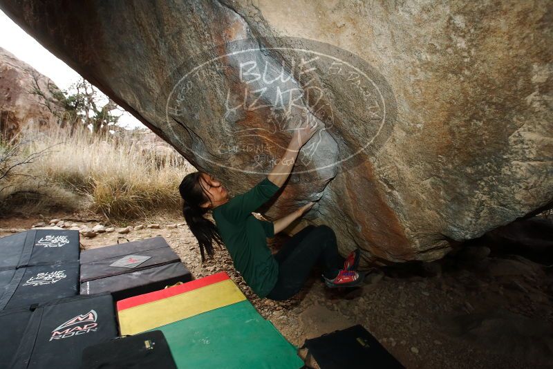 Bouldering in Hueco Tanks on 03/10/2019 with Blue Lizard Climbing and Yoga

Filename: SRM_20190310_1125290.jpg
Aperture: f/5.6
Shutter Speed: 1/250
Body: Canon EOS-1D Mark II
Lens: Canon EF 16-35mm f/2.8 L