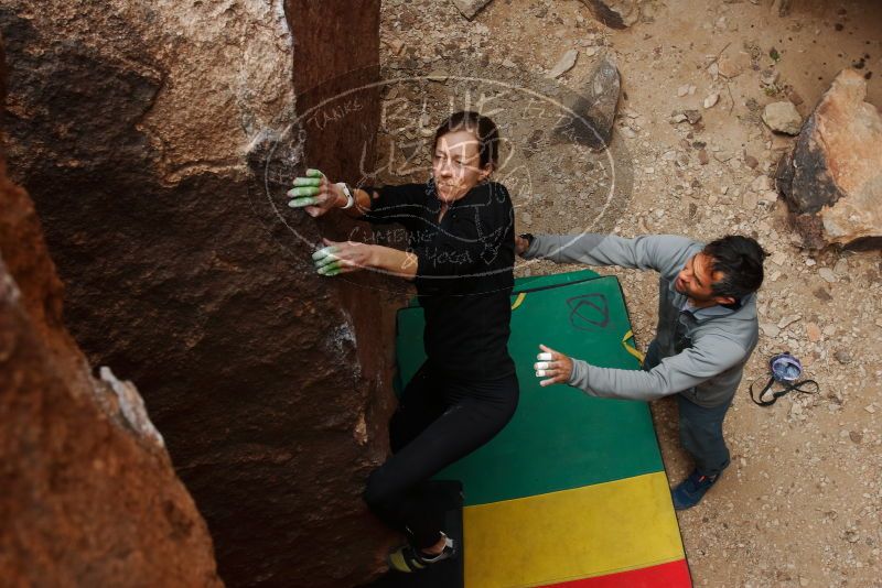 Bouldering in Hueco Tanks on 03/10/2019 with Blue Lizard Climbing and Yoga

Filename: SRM_20190310_1358340.jpg
Aperture: f/5.0
Shutter Speed: 1/250
Body: Canon EOS-1D Mark II
Lens: Canon EF 16-35mm f/2.8 L