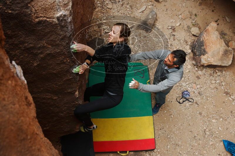 Bouldering in Hueco Tanks on 03/10/2019 with Blue Lizard Climbing and Yoga

Filename: SRM_20190310_1359450.jpg
Aperture: f/5.0
Shutter Speed: 1/250
Body: Canon EOS-1D Mark II
Lens: Canon EF 16-35mm f/2.8 L