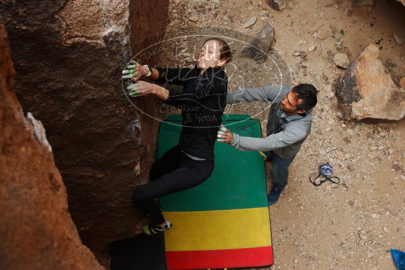 Bouldering in Hueco Tanks on 03/10/2019 with Blue Lizard Climbing and Yoga

Filename: SRM_20190310_1359471.jpg
Aperture: f/5.0
Shutter Speed: 1/250
Body: Canon EOS-1D Mark II
Lens: Canon EF 16-35mm f/2.8 L