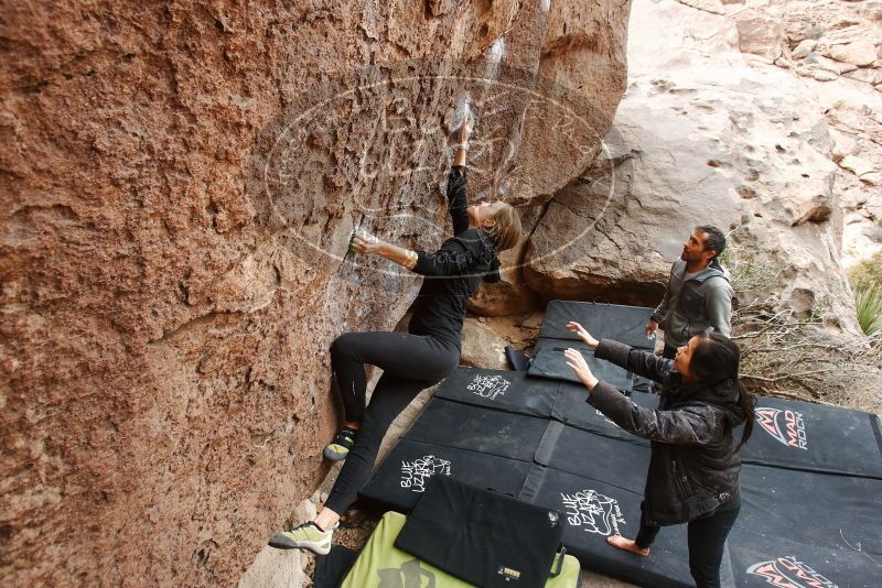 Bouldering in Hueco Tanks on 03/10/2019 with Blue Lizard Climbing and Yoga

Filename: SRM_20190310_1459500.jpg
Aperture: f/5.6
Shutter Speed: 1/200
Body: Canon EOS-1D Mark II
Lens: Canon EF 16-35mm f/2.8 L