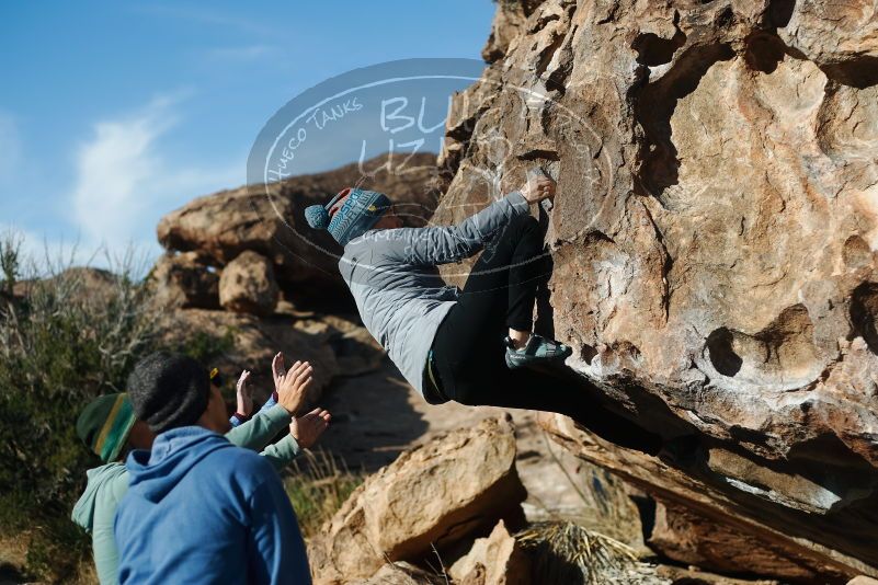 Bouldering in Hueco Tanks on 03/15/2019 with Blue Lizard Climbing and Yoga

Filename: SRM_20190315_0913320.jpg
Aperture: f/2.8
Shutter Speed: 1/3200
Body: Canon EOS-1D Mark II
Lens: Canon EF 50mm f/1.8 II