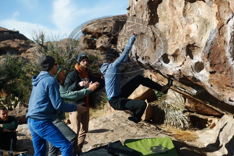 Bouldering in Hueco Tanks on 03/15/2019 with Blue Lizard Climbing and Yoga

Filename: SRM_20190315_0915200.jpg
Aperture: f/2.8
Shutter Speed: 1/2500
Body: Canon EOS-1D Mark II
Lens: Canon EF 50mm f/1.8 II