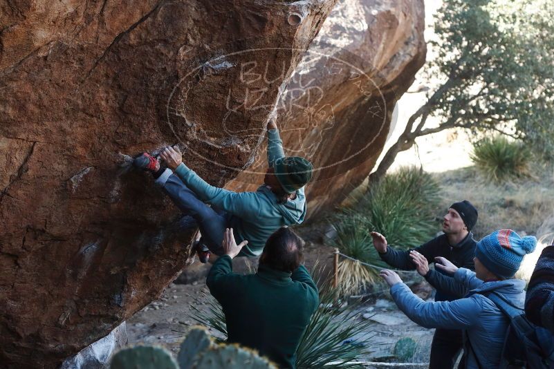 Bouldering in Hueco Tanks on 03/15/2019 with Blue Lizard Climbing and Yoga

Filename: SRM_20190315_1006140.jpg
Aperture: f/4.0
Shutter Speed: 1/400
Body: Canon EOS-1D Mark II
Lens: Canon EF 50mm f/1.8 II