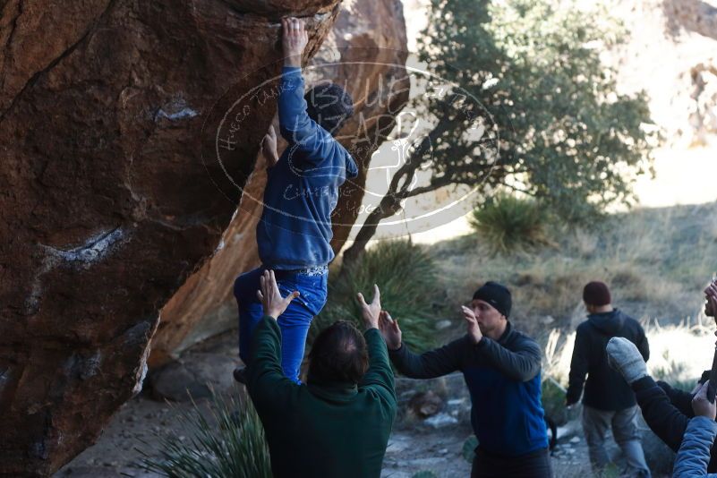 Bouldering in Hueco Tanks on 03/15/2019 with Blue Lizard Climbing and Yoga

Filename: SRM_20190315_1008170.jpg
Aperture: f/4.0
Shutter Speed: 1/500
Body: Canon EOS-1D Mark II
Lens: Canon EF 50mm f/1.8 II