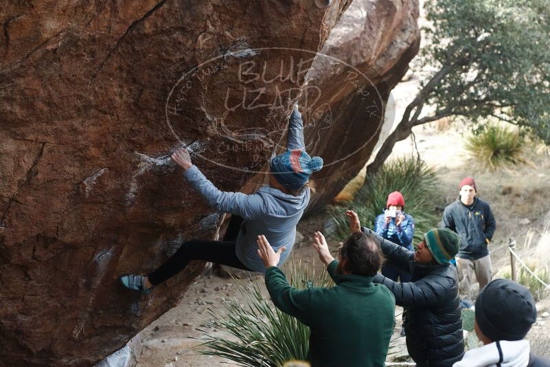 Bouldering in Hueco Tanks on 03/15/2019 with Blue Lizard Climbing and Yoga

Filename: SRM_20190315_1039210.jpg
Aperture: f/4.0
Shutter Speed: 1/640
Body: Canon EOS-1D Mark II
Lens: Canon EF 50mm f/1.8 II