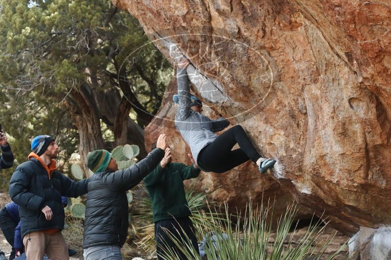 Bouldering in Hueco Tanks on 03/15/2019 with Blue Lizard Climbing and Yoga

Filename: SRM_20190315_1048490.jpg
Aperture: f/4.0
Shutter Speed: 1/800
Body: Canon EOS-1D Mark II
Lens: Canon EF 50mm f/1.8 II