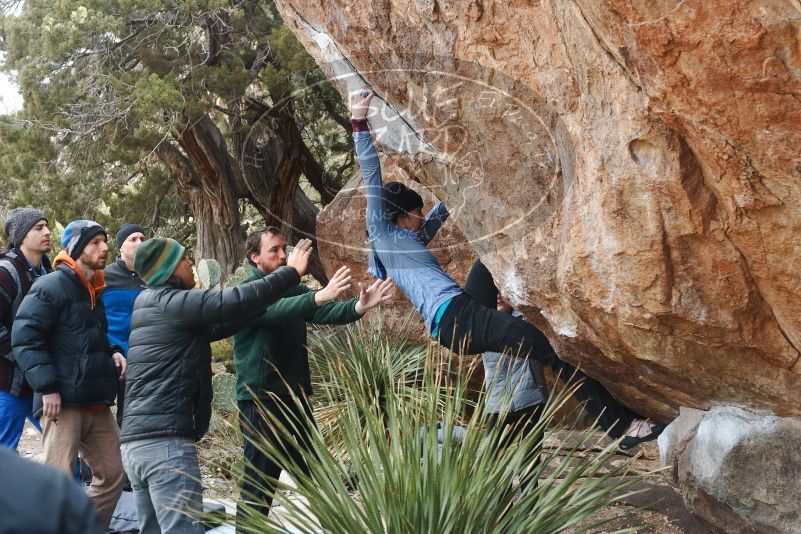 Bouldering in Hueco Tanks on 03/15/2019 with Blue Lizard Climbing and Yoga

Filename: SRM_20190315_1050580.jpg
Aperture: f/4.0
Shutter Speed: 1/640
Body: Canon EOS-1D Mark II
Lens: Canon EF 50mm f/1.8 II