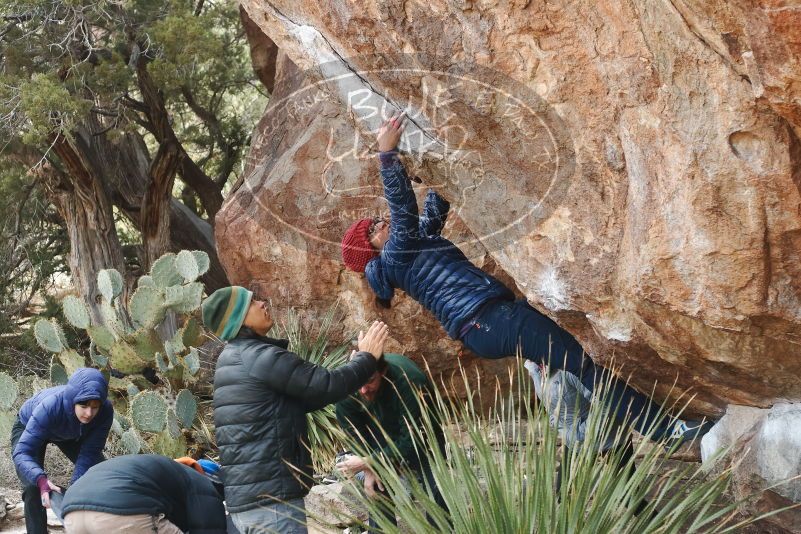 Bouldering in Hueco Tanks on 03/15/2019 with Blue Lizard Climbing and Yoga

Filename: SRM_20190315_1054410.jpg
Aperture: f/4.0
Shutter Speed: 1/500
Body: Canon EOS-1D Mark II
Lens: Canon EF 50mm f/1.8 II