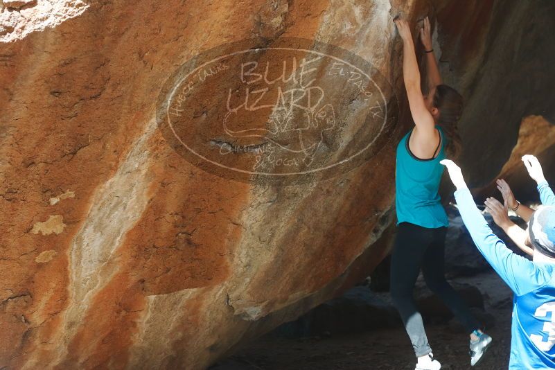 Bouldering in Hueco Tanks on 03/15/2019 with Blue Lizard Climbing and Yoga

Filename: SRM_20190315_1228350.jpg
Aperture: f/4.0
Shutter Speed: 1/400
Body: Canon EOS-1D Mark II
Lens: Canon EF 50mm f/1.8 II