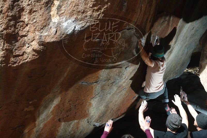 Bouldering in Hueco Tanks on 03/15/2019 with Blue Lizard Climbing and Yoga

Filename: SRM_20190315_1242360.jpg
Aperture: f/5.6
Shutter Speed: 1/250
Body: Canon EOS-1D Mark II
Lens: Canon EF 50mm f/1.8 II