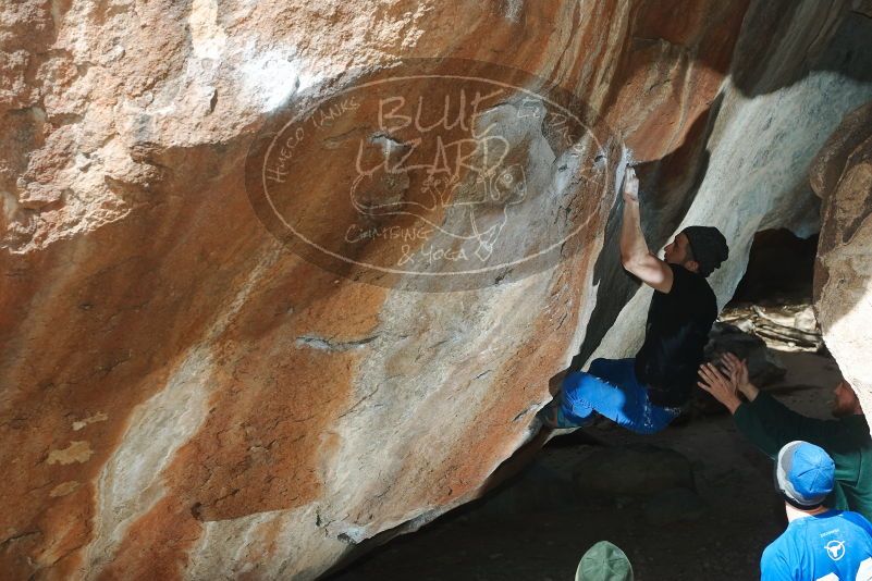 Bouldering in Hueco Tanks on 03/15/2019 with Blue Lizard Climbing and Yoga

Filename: SRM_20190315_1250480.jpg
Aperture: f/5.6
Shutter Speed: 1/250
Body: Canon EOS-1D Mark II
Lens: Canon EF 50mm f/1.8 II