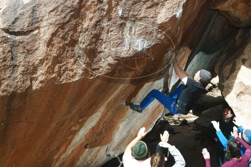 Bouldering in Hueco Tanks on 03/15/2019 with Blue Lizard Climbing and Yoga

Filename: SRM_20190315_1251220.jpg
Aperture: f/5.6
Shutter Speed: 1/250
Body: Canon EOS-1D Mark II
Lens: Canon EF 50mm f/1.8 II