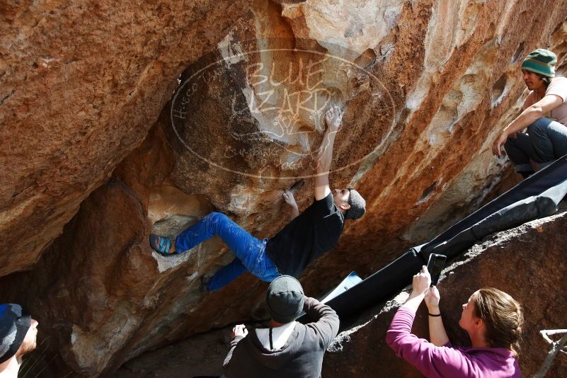 Bouldering in Hueco Tanks on 03/15/2019 with Blue Lizard Climbing and Yoga

Filename: SRM_20190315_1405540.jpg
Aperture: f/5.6
Shutter Speed: 1/640
Body: Canon EOS-1D Mark II
Lens: Canon EF 16-35mm f/2.8 L