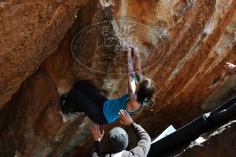 Bouldering in Hueco Tanks on 03/15/2019 with Blue Lizard Climbing and Yoga

Filename: SRM_20190315_1410070.jpg
Aperture: f/5.6
Shutter Speed: 1/320
Body: Canon EOS-1D Mark II
Lens: Canon EF 16-35mm f/2.8 L