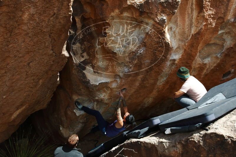 Bouldering in Hueco Tanks on 03/15/2019 with Blue Lizard Climbing and Yoga

Filename: SRM_20190315_1423430.jpg
Aperture: f/5.6
Shutter Speed: 1/640
Body: Canon EOS-1D Mark II
Lens: Canon EF 16-35mm f/2.8 L