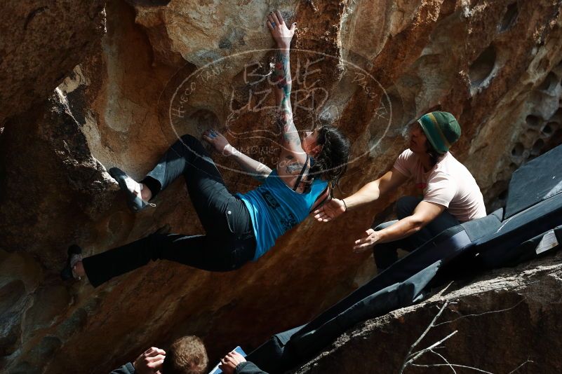 Bouldering in Hueco Tanks on 03/15/2019 with Blue Lizard Climbing and Yoga

Filename: SRM_20190315_1432090.jpg
Aperture: f/5.6
Shutter Speed: 1/500
Body: Canon EOS-1D Mark II
Lens: Canon EF 50mm f/1.8 II