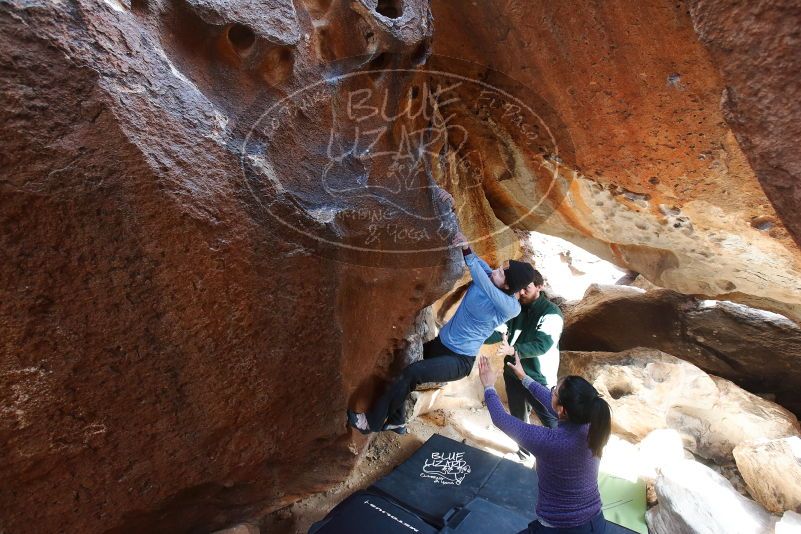 Bouldering in Hueco Tanks on 03/15/2019 with Blue Lizard Climbing and Yoga

Filename: SRM_20190315_1551150.jpg
Aperture: f/5.0
Shutter Speed: 1/125
Body: Canon EOS-1D Mark II
Lens: Canon EF 16-35mm f/2.8 L