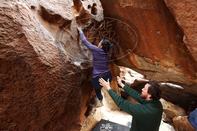 Bouldering in Hueco Tanks on 03/15/2019 with Blue Lizard Climbing and Yoga

Filename: SRM_20190315_1603300.jpg
Aperture: f/5.0
Shutter Speed: 1/100
Body: Canon EOS-1D Mark II
Lens: Canon EF 16-35mm f/2.8 L