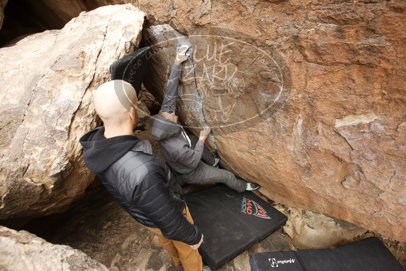 Bouldering in Hueco Tanks on 03/16/2019 with Blue Lizard Climbing and Yoga

Filename: SRM_20190316_1115270.jpg
Aperture: f/4.0
Shutter Speed: 1/160
Body: Canon EOS-1D Mark II
Lens: Canon EF 16-35mm f/2.8 L