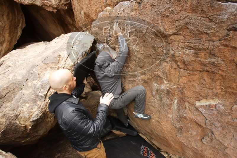 Bouldering in Hueco Tanks on 03/16/2019 with Blue Lizard Climbing and Yoga

Filename: SRM_20190316_1115370.jpg
Aperture: f/4.5
Shutter Speed: 1/160
Body: Canon EOS-1D Mark II
Lens: Canon EF 16-35mm f/2.8 L