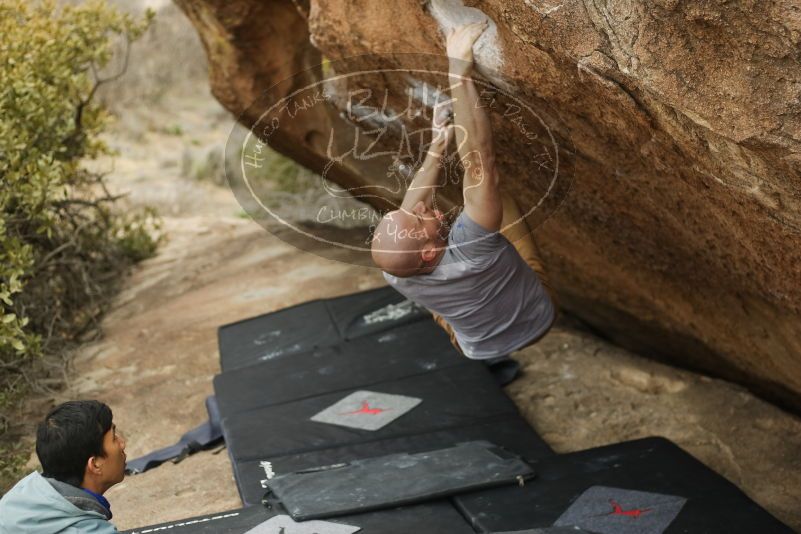 Bouldering in Hueco Tanks on 03/16/2019 with Blue Lizard Climbing and Yoga

Filename: SRM_20190316_1528170.jpg
Aperture: f/2.8
Shutter Speed: 1/500
Body: Canon EOS-1D Mark II
Lens: Canon EF 50mm f/1.8 II