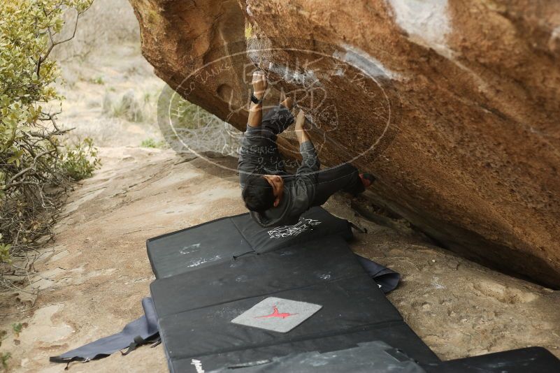 Bouldering in Hueco Tanks on 03/16/2019 with Blue Lizard Climbing and Yoga

Filename: SRM_20190316_1534220.jpg
Aperture: f/2.8
Shutter Speed: 1/320
Body: Canon EOS-1D Mark II
Lens: Canon EF 50mm f/1.8 II