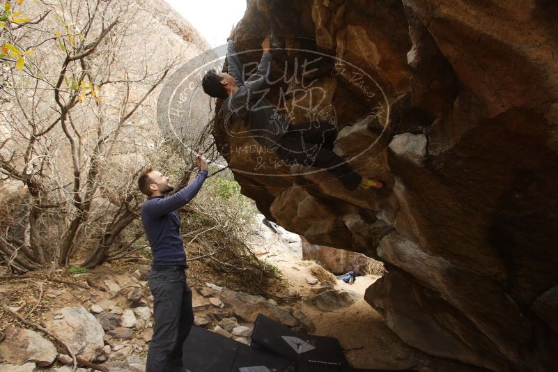 Bouldering in Hueco Tanks on 03/16/2019 with Blue Lizard Climbing and Yoga

Filename: SRM_20190316_1637220.jpg
Aperture: f/5.6
Shutter Speed: 1/320
Body: Canon EOS-1D Mark II
Lens: Canon EF 16-35mm f/2.8 L