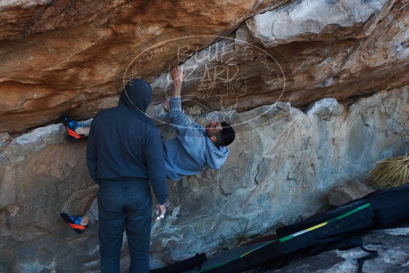 Bouldering in Hueco Tanks on 03/17/2019 with Blue Lizard Climbing and Yoga

Filename: SRM_20190317_1009030.jpg
Aperture: f/4.0
Shutter Speed: 1/250
Body: Canon EOS-1D Mark II
Lens: Canon EF 50mm f/1.8 II