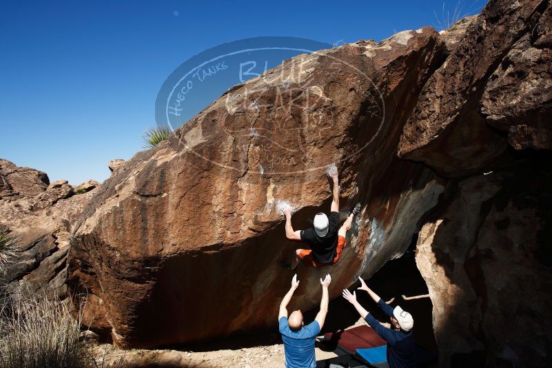 Bouldering in Hueco Tanks on 03/17/2019 with Blue Lizard Climbing and Yoga

Filename: SRM_20190317_1102070.jpg
Aperture: f/5.6
Shutter Speed: 1/250
Body: Canon EOS-1D Mark II
Lens: Canon EF 16-35mm f/2.8 L