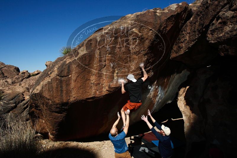 Bouldering in Hueco Tanks on 03/17/2019 with Blue Lizard Climbing and Yoga

Filename: SRM_20190317_1102100.jpg
Aperture: f/5.6
Shutter Speed: 1/250
Body: Canon EOS-1D Mark II
Lens: Canon EF 16-35mm f/2.8 L