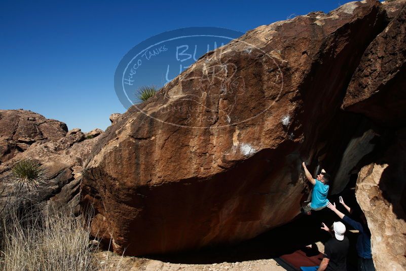 Bouldering in Hueco Tanks on 03/17/2019 with Blue Lizard Climbing and Yoga

Filename: SRM_20190317_1114310.jpg
Aperture: f/6.3
Shutter Speed: 1/250
Body: Canon EOS-1D Mark II
Lens: Canon EF 16-35mm f/2.8 L