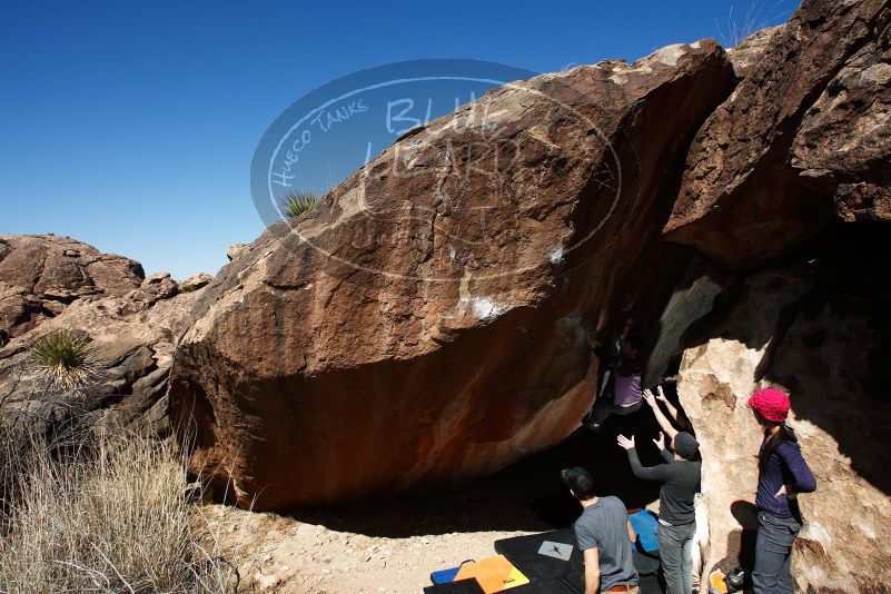 Bouldering in Hueco Tanks on 03/17/2019 with Blue Lizard Climbing and Yoga

Filename: SRM_20190317_1149000.jpg
Aperture: f/6.3
Shutter Speed: 1/250
Body: Canon EOS-1D Mark II
Lens: Canon EF 16-35mm f/2.8 L