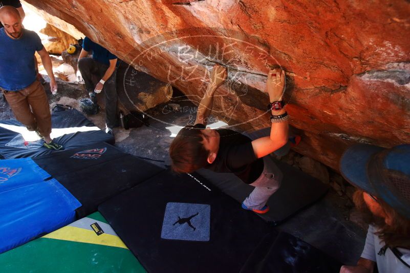 Bouldering in Hueco Tanks on 03/17/2019 with Blue Lizard Climbing and Yoga

Filename: SRM_20190317_1303200.jpg
Aperture: f/5.6
Shutter Speed: 1/160
Body: Canon EOS-1D Mark II
Lens: Canon EF 16-35mm f/2.8 L