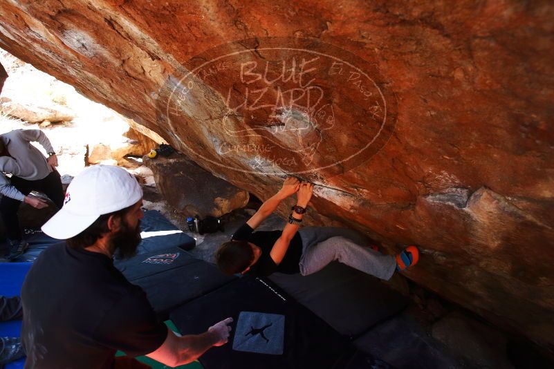 Bouldering in Hueco Tanks on 03/17/2019 with Blue Lizard Climbing and Yoga

Filename: SRM_20190317_1308180.jpg
Aperture: f/5.6
Shutter Speed: 1/200
Body: Canon EOS-1D Mark II
Lens: Canon EF 16-35mm f/2.8 L