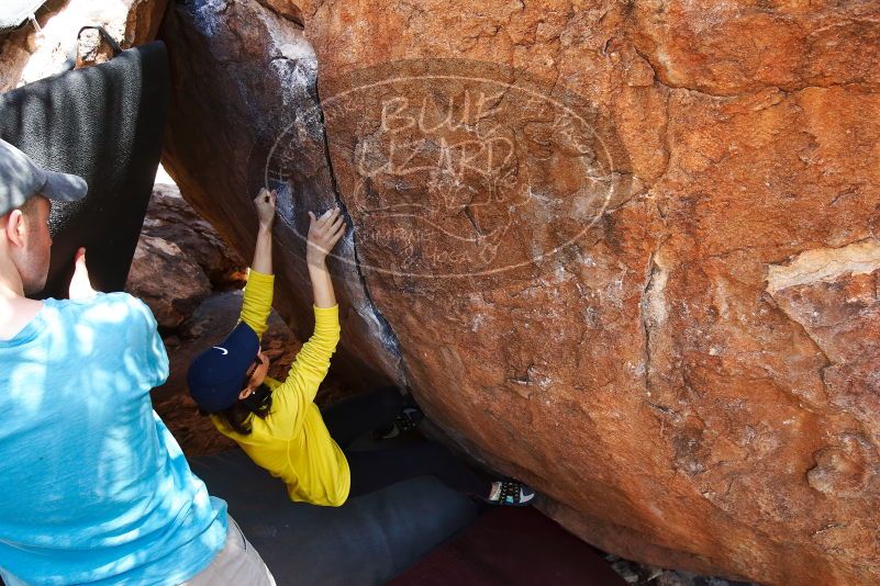 Bouldering in Hueco Tanks on 03/17/2019 with Blue Lizard Climbing and Yoga

Filename: SRM_20190317_1415470.jpg
Aperture: f/5.6
Shutter Speed: 1/200
Body: Canon EOS-1D Mark II
Lens: Canon EF 16-35mm f/2.8 L