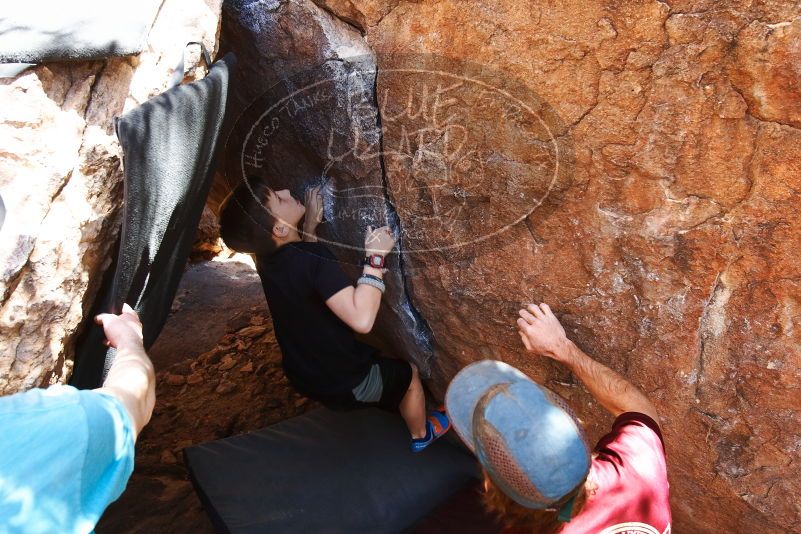 Bouldering in Hueco Tanks on 03/17/2019 with Blue Lizard Climbing and Yoga

Filename: SRM_20190317_1417070.jpg
Aperture: f/5.6
Shutter Speed: 1/200
Body: Canon EOS-1D Mark II
Lens: Canon EF 16-35mm f/2.8 L