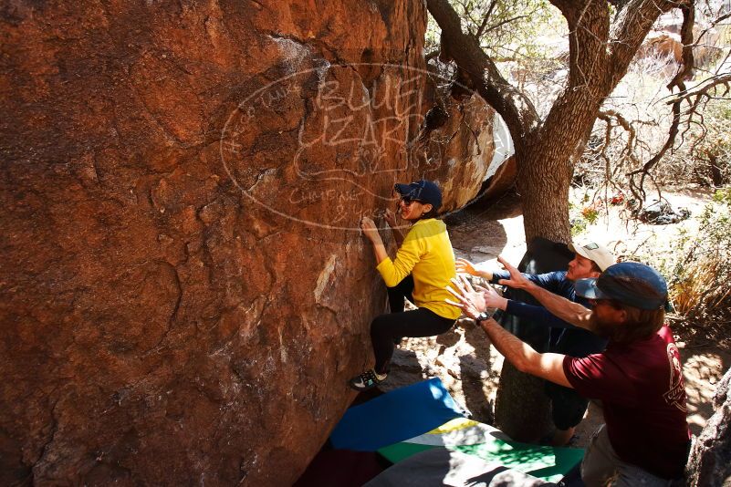 Bouldering in Hueco Tanks on 03/17/2019 with Blue Lizard Climbing and Yoga

Filename: SRM_20190317_1428310.jpg
Aperture: f/5.6
Shutter Speed: 1/320
Body: Canon EOS-1D Mark II
Lens: Canon EF 16-35mm f/2.8 L