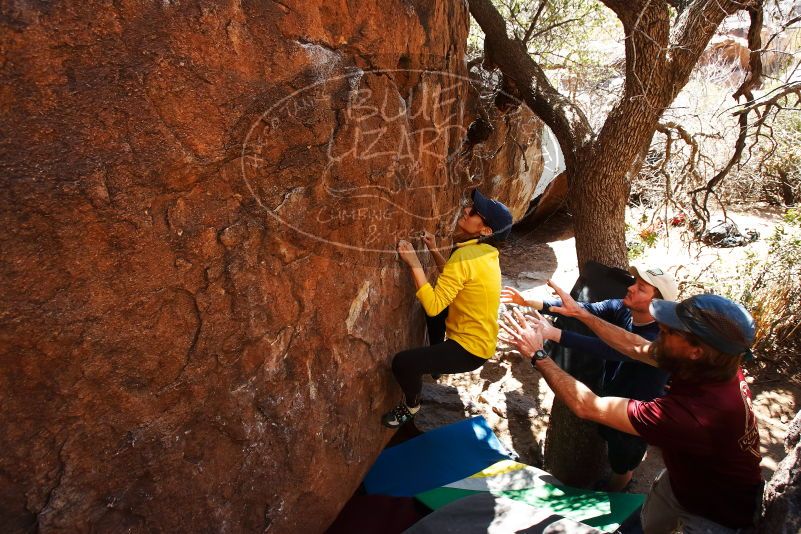 Bouldering in Hueco Tanks on 03/17/2019 with Blue Lizard Climbing and Yoga

Filename: SRM_20190317_1428320.jpg
Aperture: f/5.6
Shutter Speed: 1/320
Body: Canon EOS-1D Mark II
Lens: Canon EF 16-35mm f/2.8 L